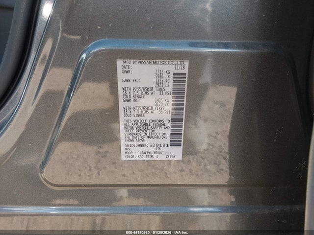 5N1DL0MN8KC529191 Infiniti QX60 PURE