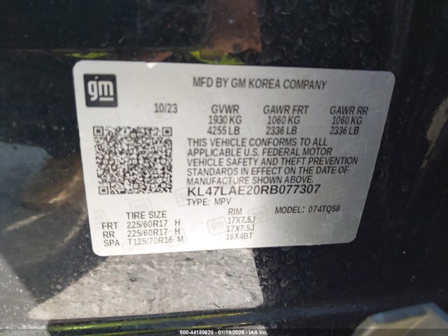 Продажа на аукционе авто 2024 Buick Envista Preferred Fwd, vin: KL47LAE20RB077307, номер лота: 44180620