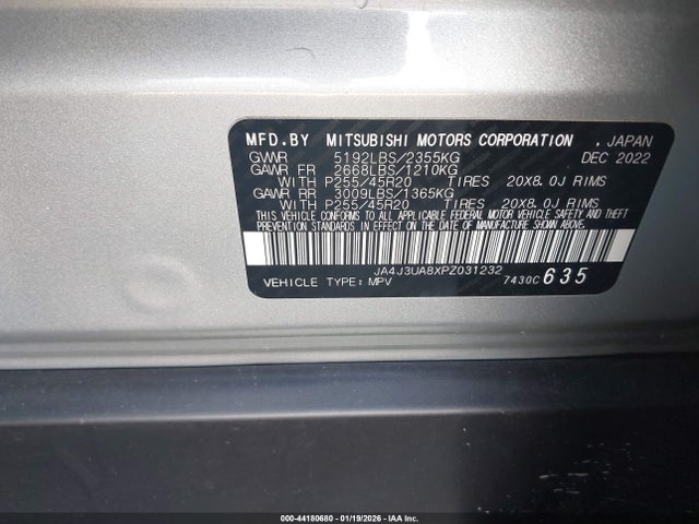 2023 MITSUBISHI OUTLANDER JA4J3UA8XPZ031232 Photo 8