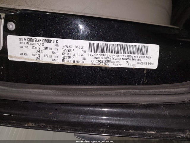 2013 Chrysler Town & Country Touring მანქანა იყიდება აუქციონზე, vin: 2C4RC1BG9DR566006, აუქციონის ნომერი: 44180687