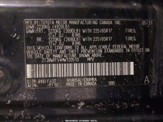 2021 TOYOTA RAV4 HYBRID 2T3RWRFV4MW120513 Photo 8