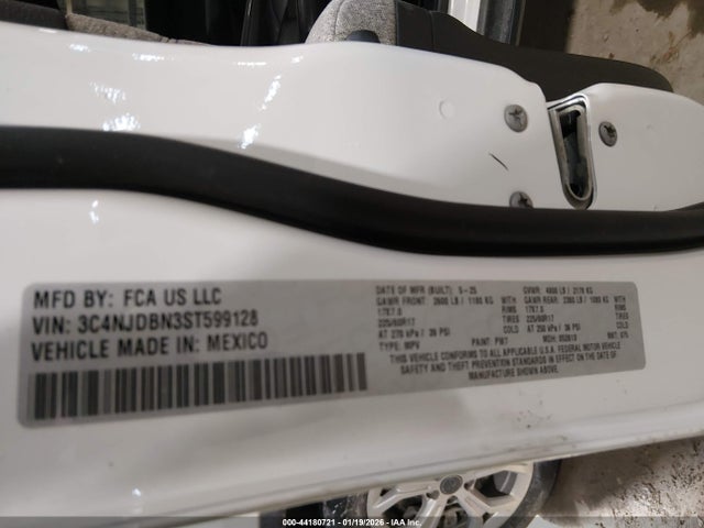 2025 Jeep Compass Latitude 4x4 მანქანა იყიდება აუქციონზე, vin: 3C4NJDBN3ST599128, აუქციონის ნომერი: 44180721