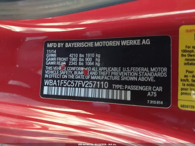 2015 BMW 228I WBA1F5C57FV257110 Photo 8