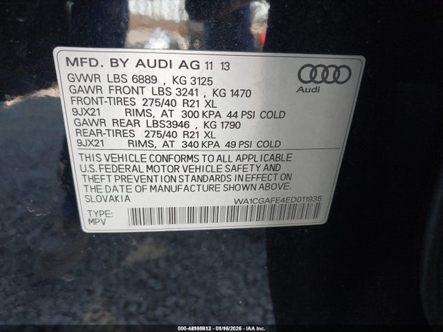 2014 AUDI Q7 WA1CGAFE4ED011935 Photo 8
