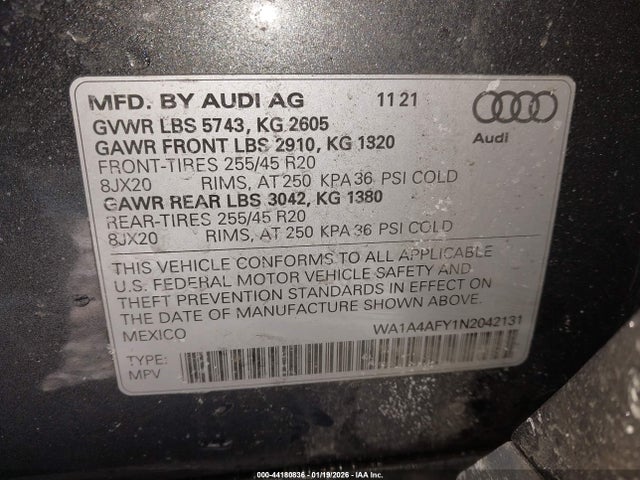 2022 AUDI SQ5 WA1A4AFY1N2042131 Photo 8