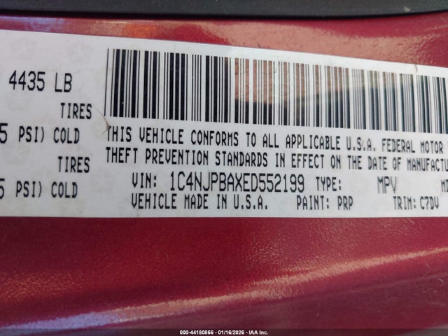 Jeep Patriot Sport 2014 1C4NJPBAXED552199 Image 9