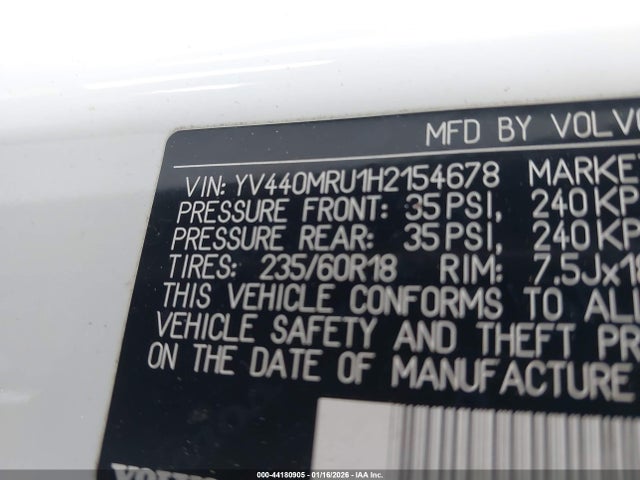 2017 VOLVO XC60 YV440MRU1H2154678 Photo 8