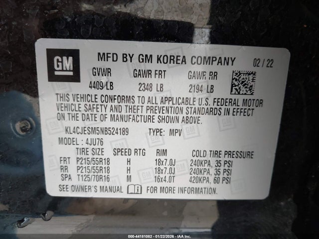 2022 BUICK ENCORE KL4CJESM5NB524189 Photo 8