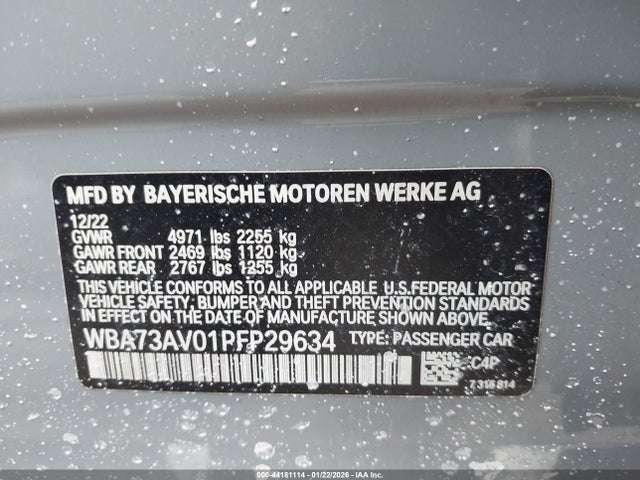 2023 BMW 430I GRAN COUPE WBA73AV01PFP29634 Photo 8