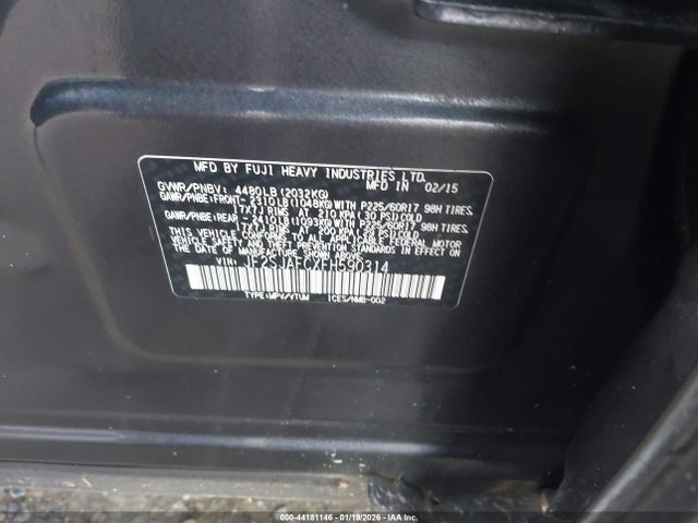 JF2SJAFCXFH590314 Subaru Forester 2.5i Premium