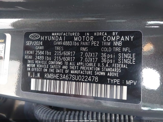 2025 HYUNDAI KONA ELECTRIC KM8HE3A67SU022478 Photo 8