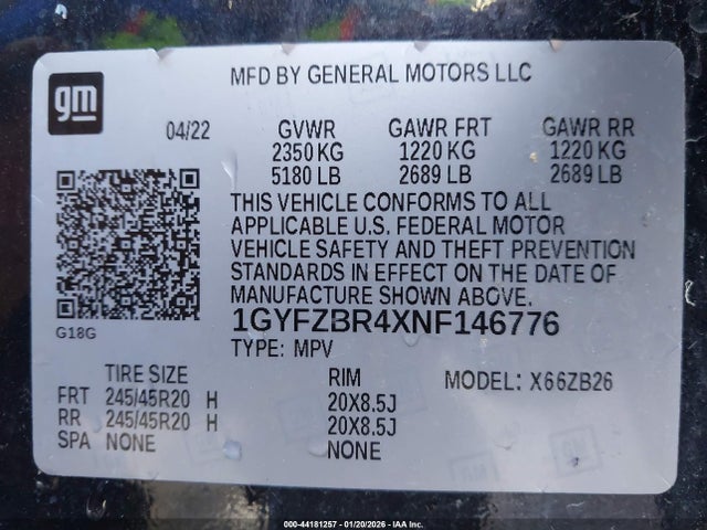 2022 CADILLAC XT4 1GYFZBR4XNF146776 Photo 8