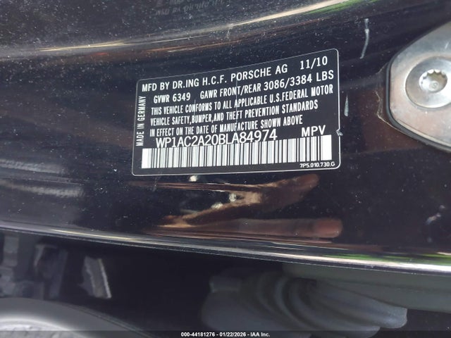 2011 PORSCHE CAYENNE WP1AC2A20BLA84974 Photo 8