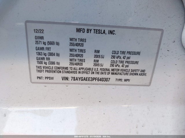 2023 TESLA MODEL Y 7SAYGAEE3PF640307 Photo 8