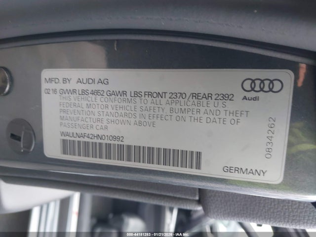 2017 AUDI A4 WAULNAF42HN010992 Photo 8
