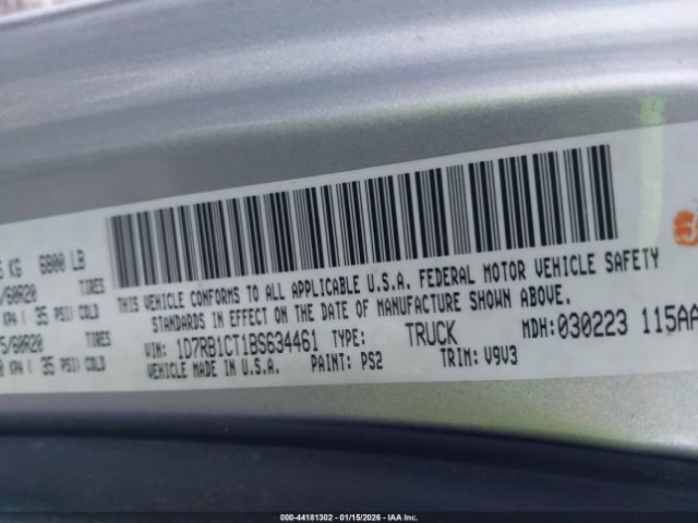 2011 RAM RAM 1500 1D7RB1CT1BS634461 Photo 8