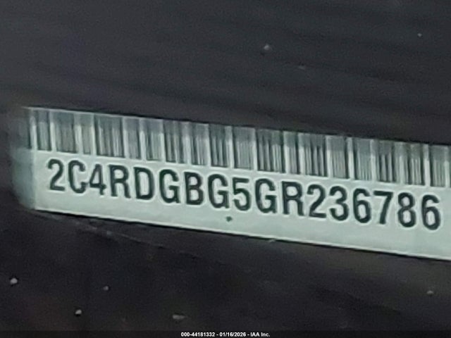 2C4RDGBG5GR236786 Dodge Grand Caravan American Value Pkg