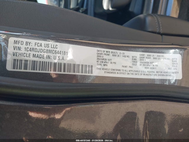 Dodge Durango Gt Plus Awd 2021 1C4RDJDG8MC644181 Image 9