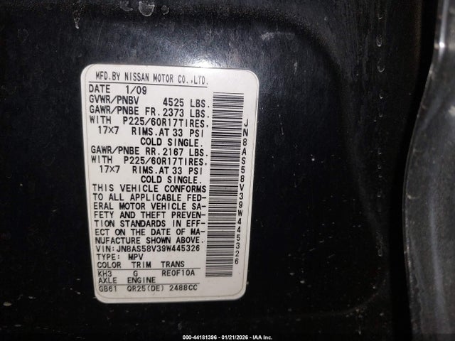 2009 NISSAN ROGUE JN8AS58V39W445326 Photo 8