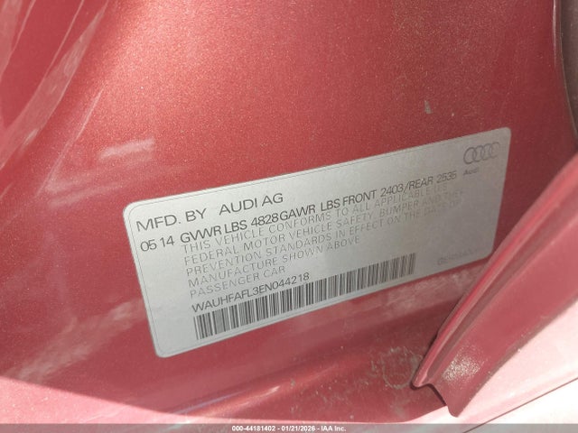 2014 AUDI A4 WAUHFAFL3EN044218 Photo 8