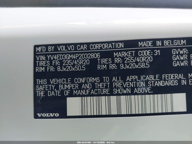 2023 VOLVO C40 RECHARGE PURE ELECTRIC YV4ED3GM4P2032806 Photo 8