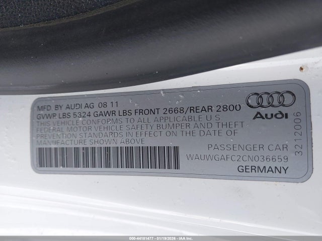 2012 AUDI A7 WAUWGAFC2CN036659 Photo 8