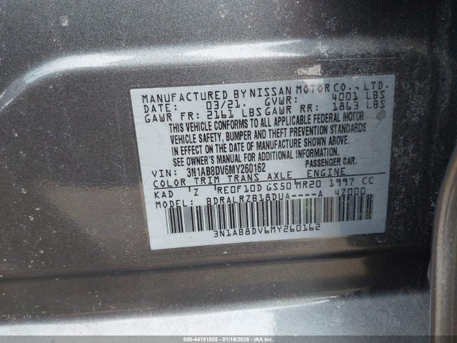 2021 NISSAN SENTRA 3N1AB8DV6MY260162 Photo 8
