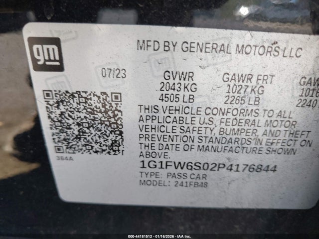 2023 CHEVROLET BOLT EV 1G1FW6S02P4176844 Photo 8