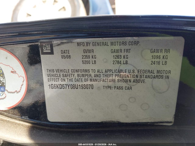 2008 CADILLAC DTS 1G6KD57Y08U193070 Photo 8