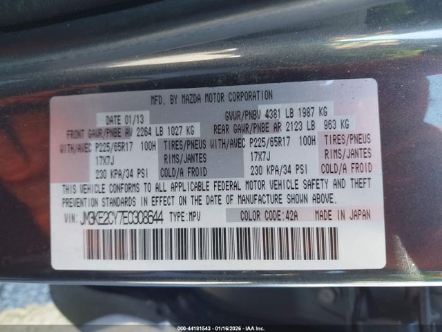 Mazda Cx-5 Touring 2014 JM3KE2CY7E0308644 Image 9