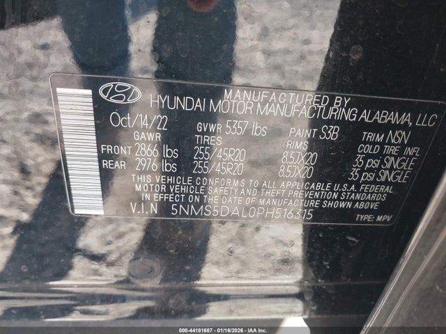 2023 HYUNDAI SANTA FE 5NMS5DAL0PH516315 Photo 8