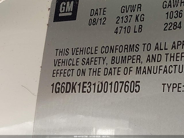 2013 CADILLAC CTS 1G6DK1E31D0107605 Photo 8