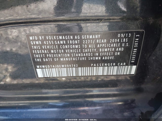 WVWGD7AJ6EW009762 Volkswagen Gti Wolfsburg Edition