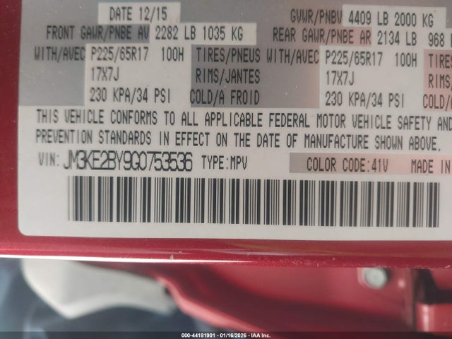 JM3KE2BY9G0753536 Mazda CX-5 SPORT