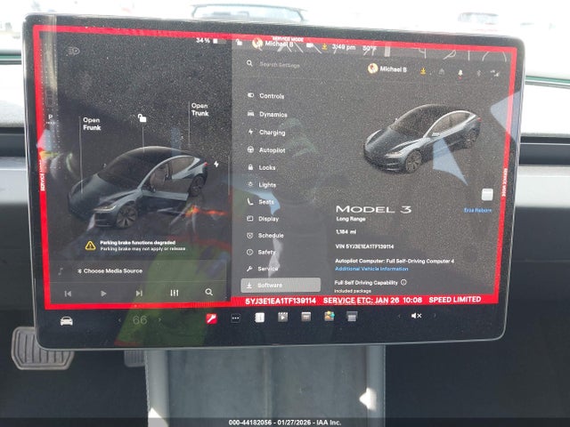 5YJ3E1EA1TF139114 Tesla Model 3 Premium Rear-wheel Drive