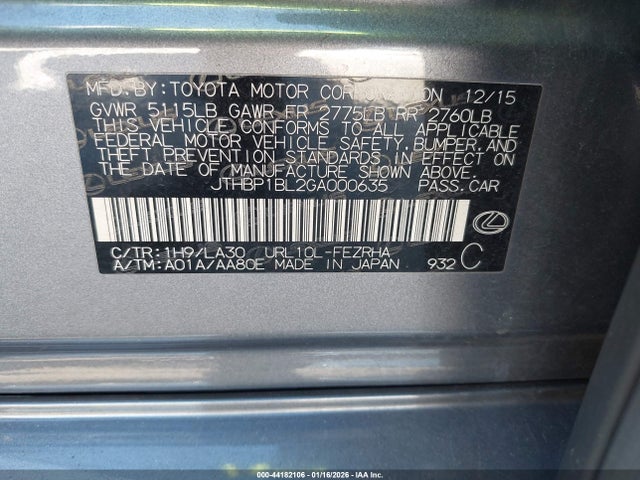 2016 LEXUS GS F JTHBP1BL2GA000635 Photo 8