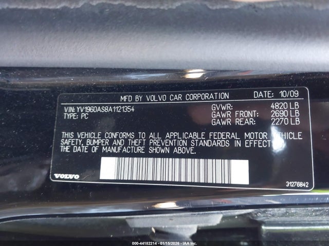 2010 VOLVO S80 YV1960AS8A1121354 Photo 8