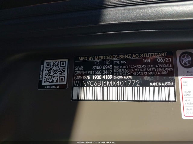 W1NYC6BJ6MX401772 Mercedes-Benz G 550 Suv