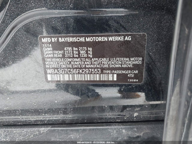 44182415 :رقم المزاد ، WBA3G7C56FK297553 vin ، 2015 Bmw 328i Xdrive مزاد بيع