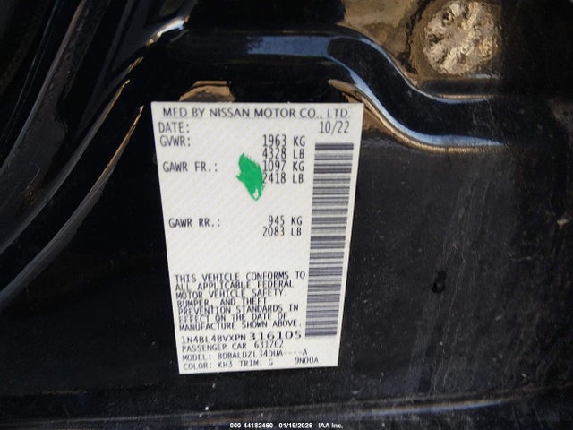 2023 NISSAN ALTIMA 1N4BL4BVXPN316105 Photo 8