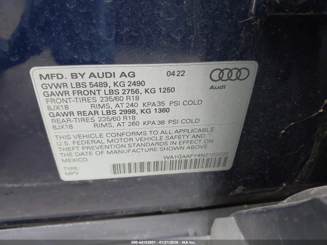 2022 AUDI Q5 WA1GAAFY4N2102020 Photo 8