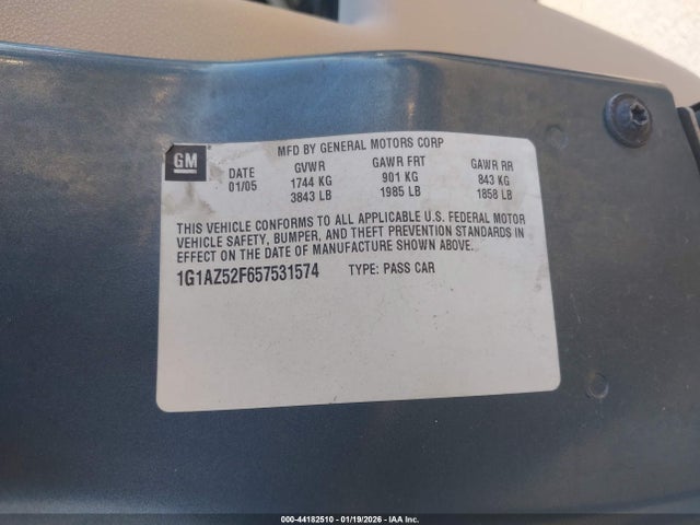 2005 CHEVROLET COBALT 1G1AZ52F657531574 Photo 8