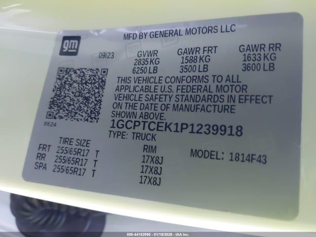 2023 CHEVROLET COLORADO 1GCPTCEK1P1239918 Photo 8