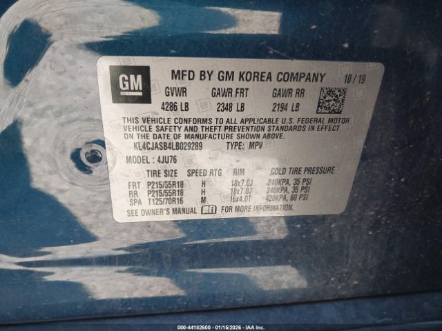 2020 BUICK ENCORE KL4CJASB4LB029289 Photo 8