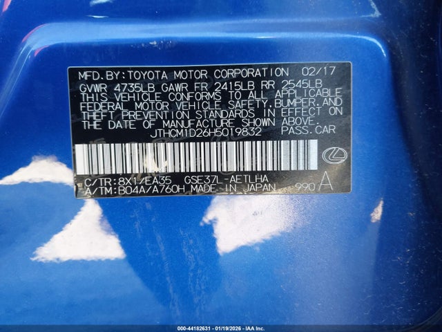 2017 LEXUS IS 300 JTHCM1D26H5019832 Photo 8