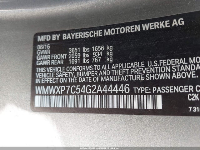 2016 MINI HARDTOP WMWXP7C54G2A44446 Photo 8