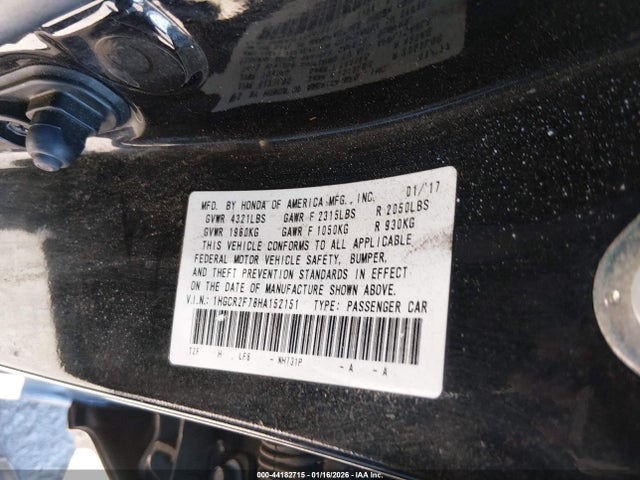 1HGCR2F78HA152151 Honda ACCORD EX