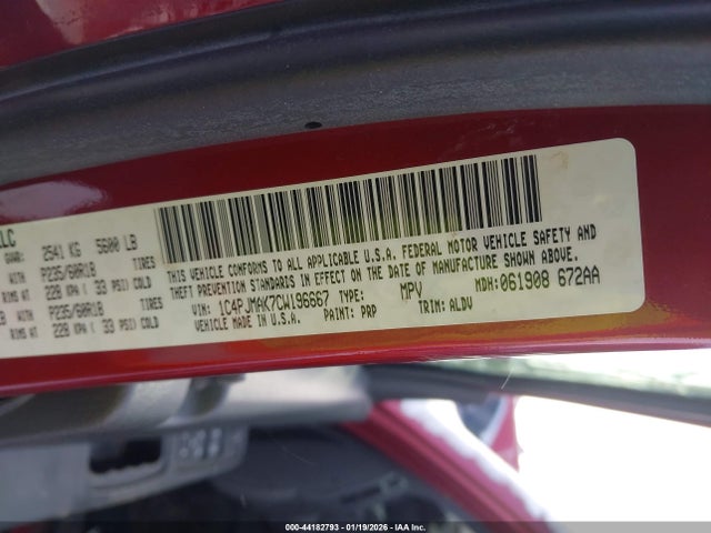 Aukcja sprzedaży 2012 Jeep Liberty Sport, vin: 1C4PJMAK7CW196667, numer aukcji: 44182793