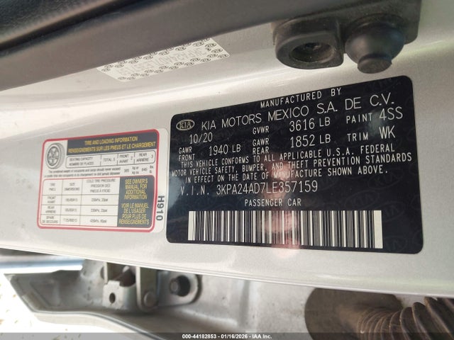 KIA RIO LX 2020 3KPA24AD7LE357159 Image 9