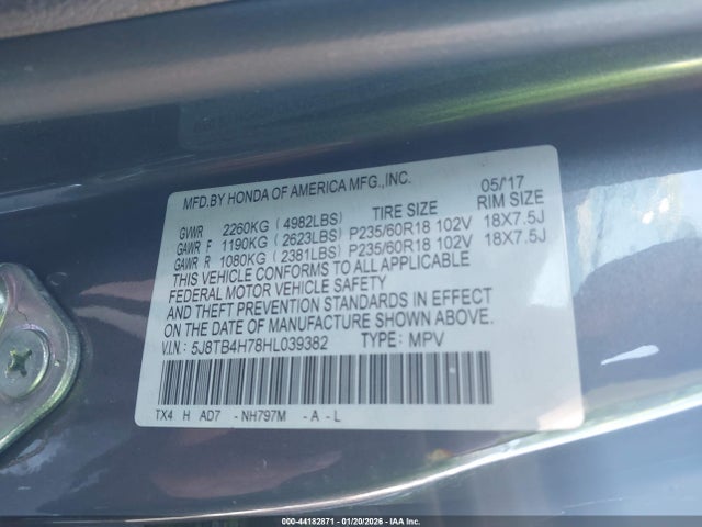 2017 ACURA RDX 5J8TB4H78HL039382 Photo 8